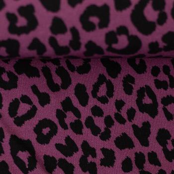 Viskose Webware Klara, Leomuster, fuchsia/schwarz